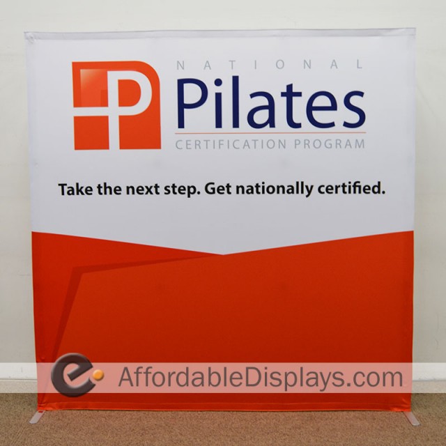 8ft Straight Star Tension Fabric Display - National Pilates Certification Program