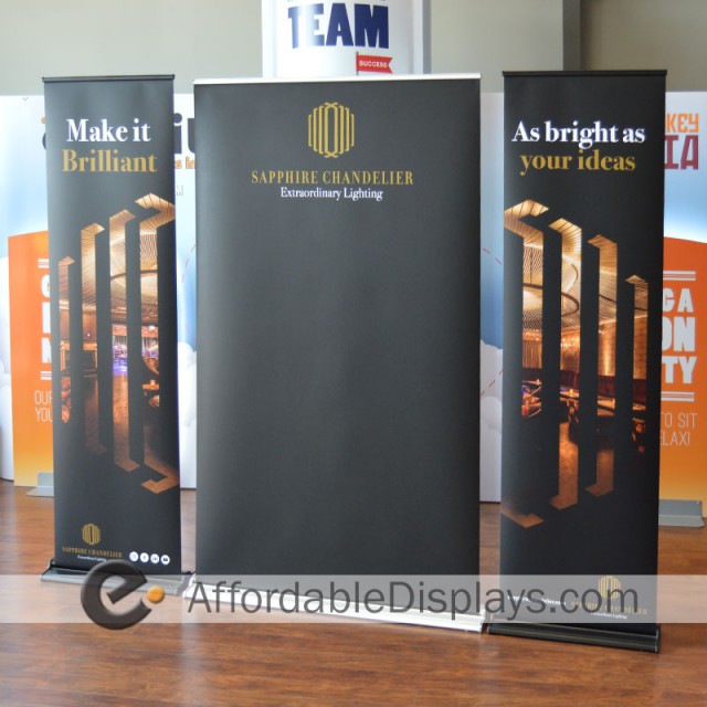 Pull Up Banner, Retractable Banner Stands - Sapphire Chandelier