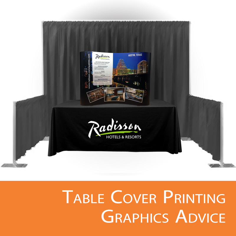 Custom logo table covers advice.