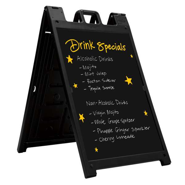 Signicade Deluxe A-Frame Unimprinted Chalkboard Kit