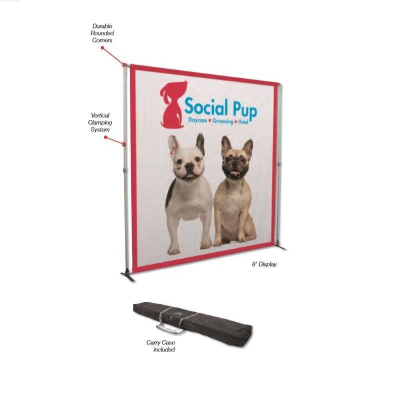 8ft Bravo Adjustable Banner Stand Kit