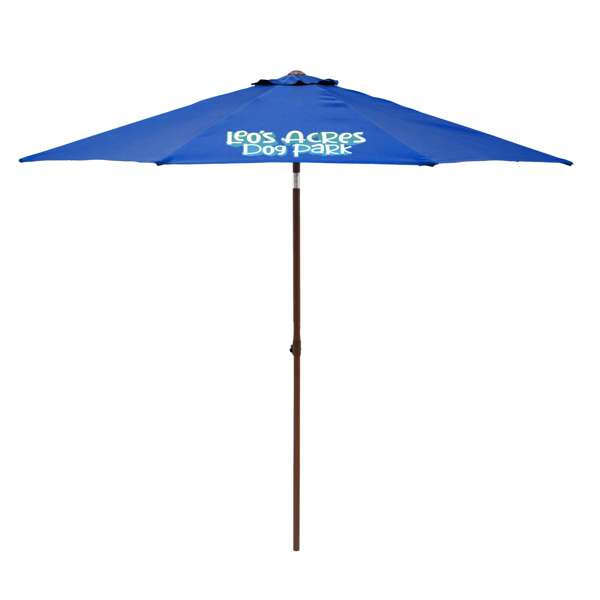 9' Wood Look Tilting Market Umbrella Kit