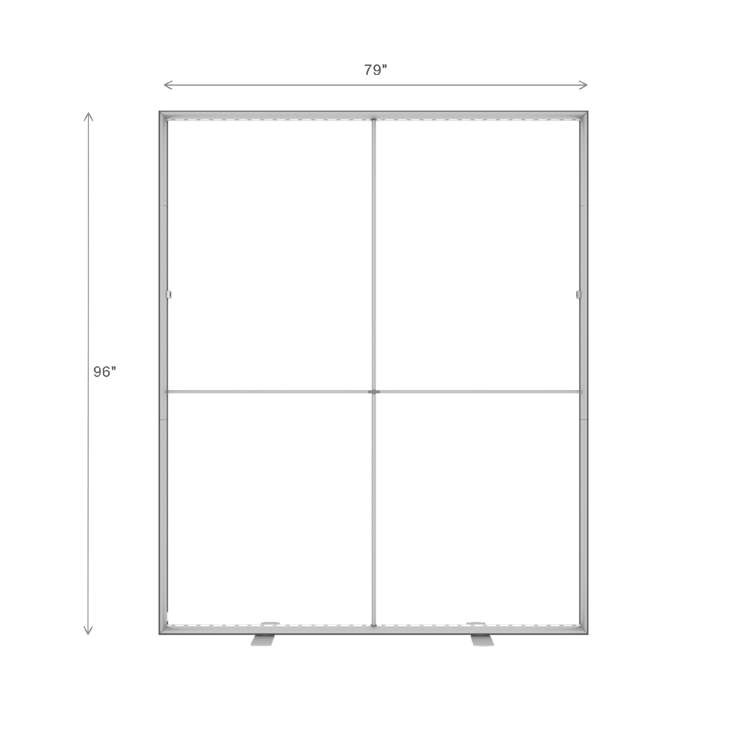 The 20ft StraightLine MKKM Kit by Affordable Exhibit Displays is a rectangular SEG display frame, 79
