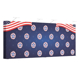 Star Fabric Popup Display 20Ft Straight w/ Oxford Carry Bags