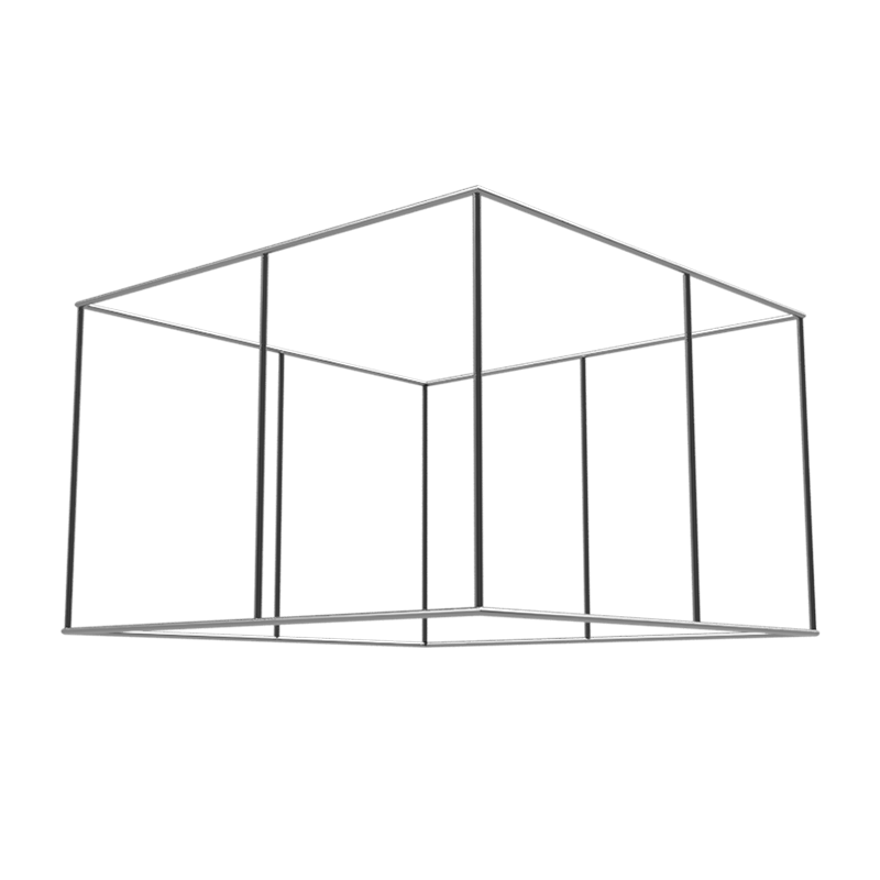 10ft Waveline Media Square Hanging Sign