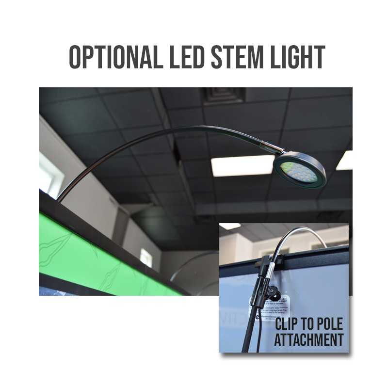 An infographic on a STEM light for a table top display.