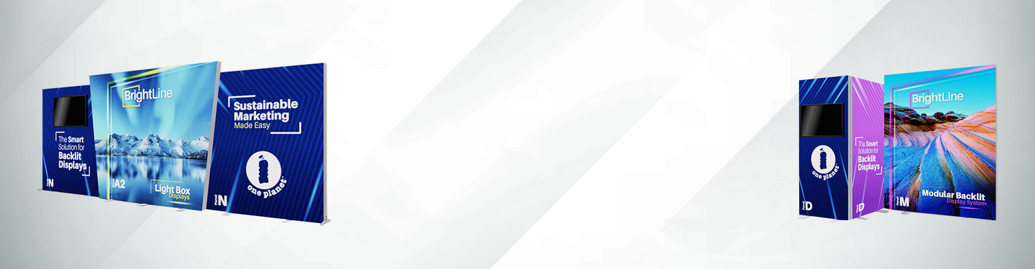 20ft and 10ft backlit illuminating trade show booth displays