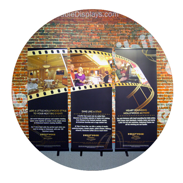 Hollywood Slots banner stands by Affordable Displays