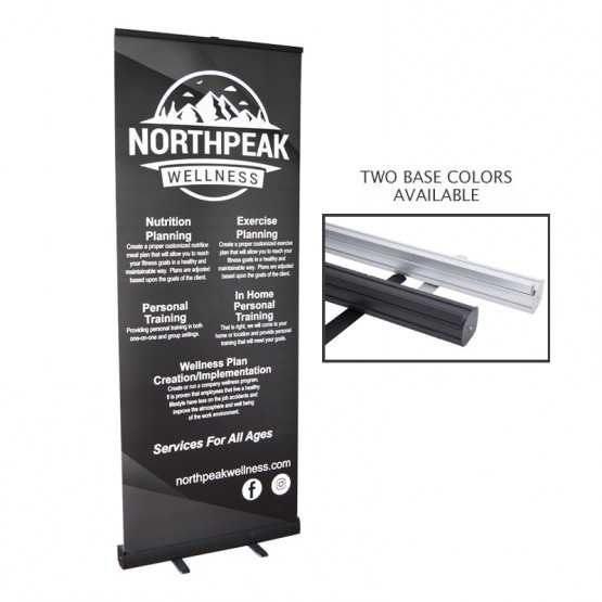 Retractable clearance banner stands
