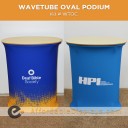 Wave Tube Oval Graphic Podium