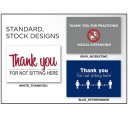 12”x12” Social Distancing Outdoor Chair Covers w/ Stock Design (SOLD IN PACKS OF 8)