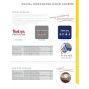 12”x12” Social Distancing Outdoor Chair Covers w/ Stock Design (SOLD IN PACKS OF 8)