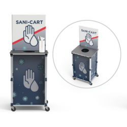 Mini Pop-Up Sanitizing Cart