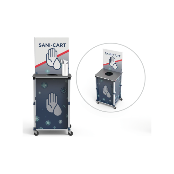 Mini Pop-Up Sanitizing Cart