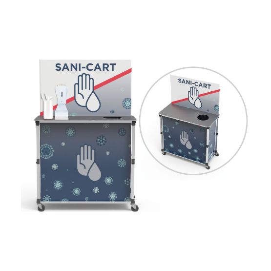 Large Pop-Up Sanitizing Cart