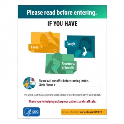 Please Read Before Entering 8" X 10" Metal Desk Sign