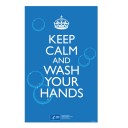 Keep Calm Wash Your Hands 11" x 17" Metal Sign
