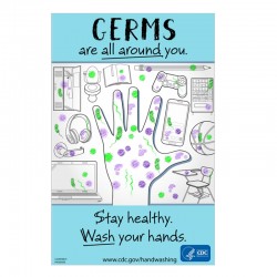 Wash Your Hands 11x17 Metal Sign