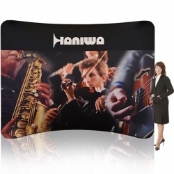 10ft Lunar Curved Tension Fabric Display