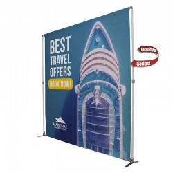 8ft Bravo 2-Sided Adjustable Banner Stand Kit