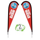 7.5 ft. Small Sunbird Flag Double Sided Graphic Package