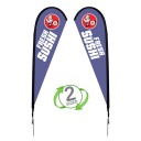9 ft. Medium Sunbird Flag Double Sided Graphic Package