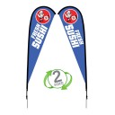 12 ft. Large Sunbird Flag Double Sided Graphic Package