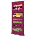Superb 33.5" wide Retracting Banner Stand