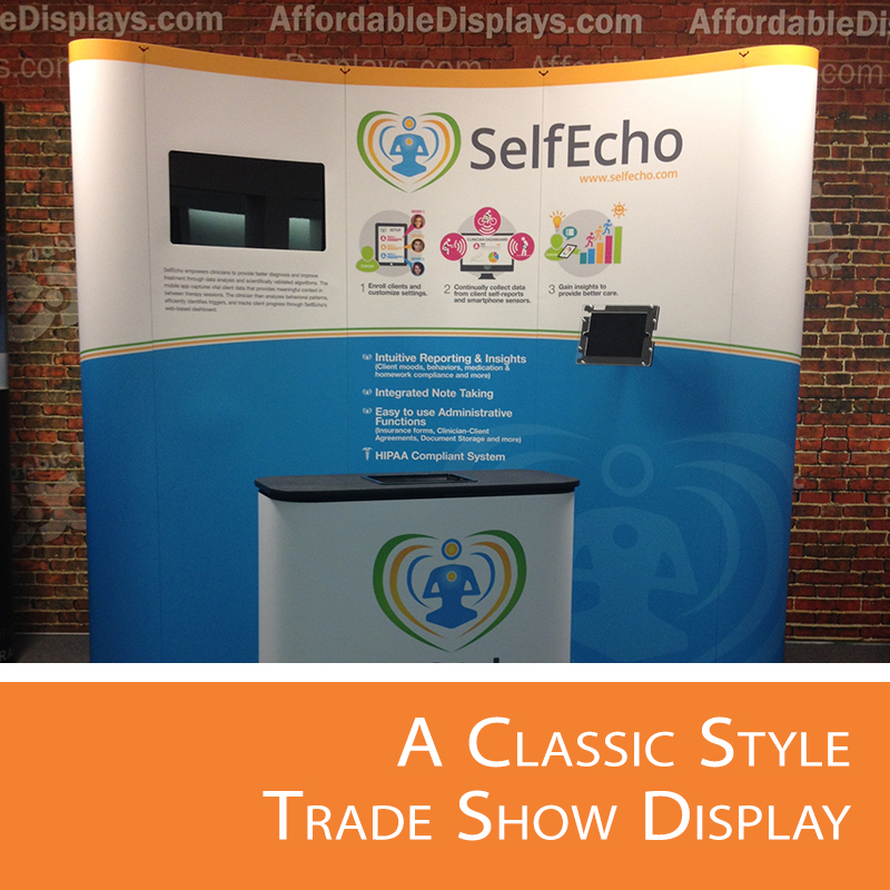 We'll explain the perks on this classic style trade show display.