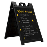 Signicade Deluxe A-Frame Unimprinted Chalkboard Kit
