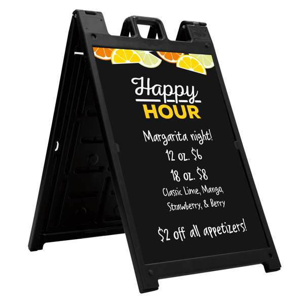 Signicade Deluxe A-frame Imprinted Chalkboard Kit