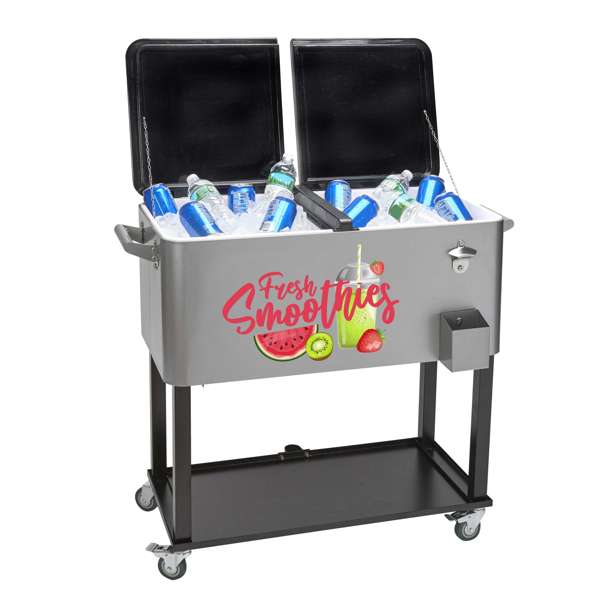 Rolling Cooler Vending Cart