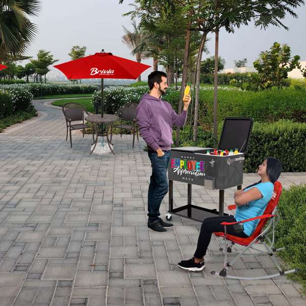 Rolling Cooler Vending Cart