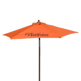 7' Wood Look Tilting Market Umbrella Kit