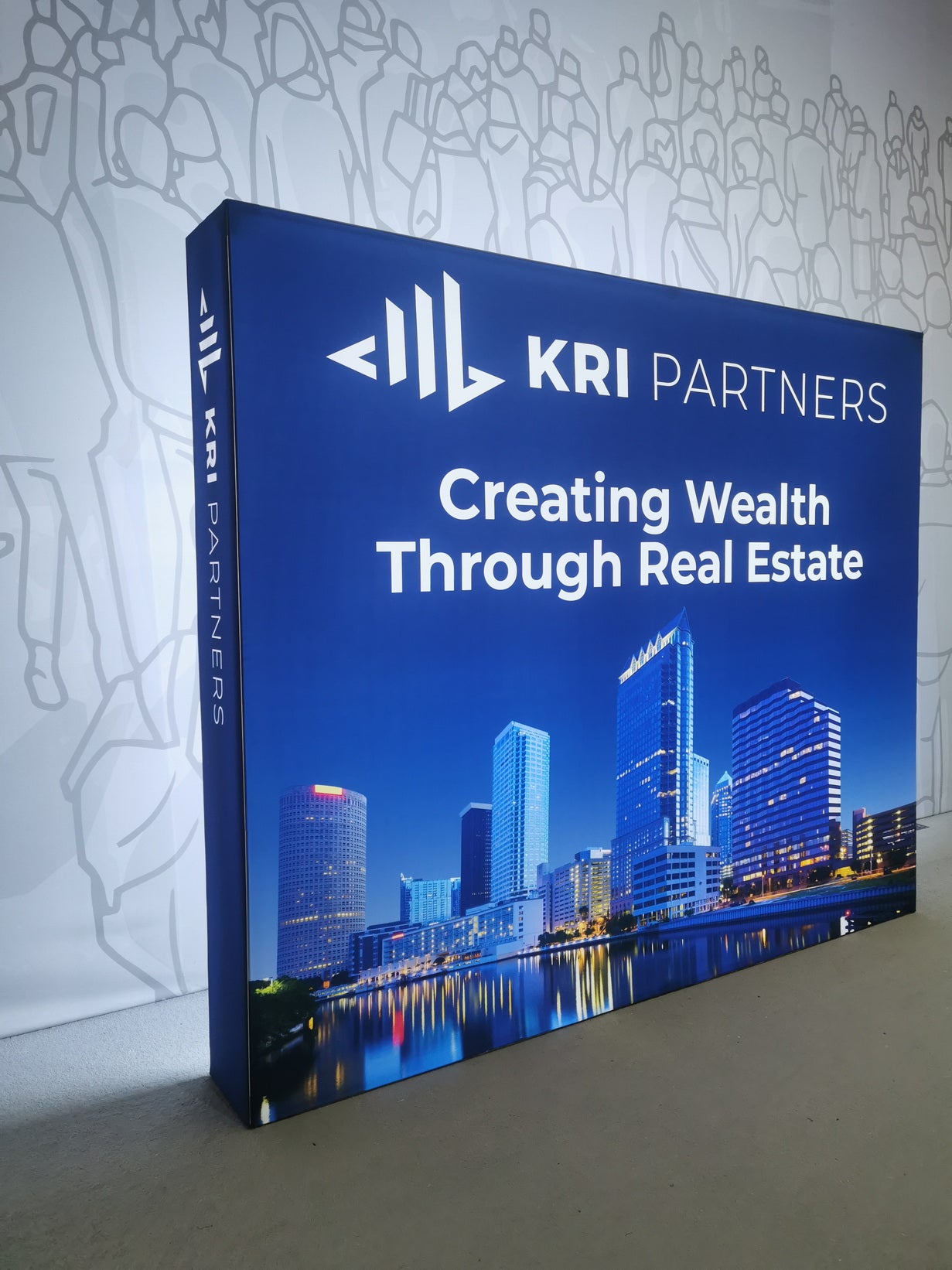 10ft Backlit trade show booth with SEG graphics.  Easy set up and travel.