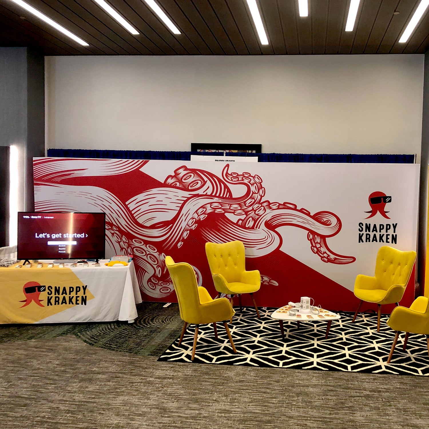 20ft Embrace tension fabric backwall for Snappy Kraken.