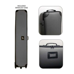 a photo of a wheeled case on a white background. 