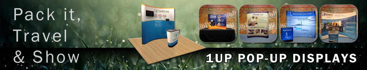 1UP Pop-Up Displays by Affordable Exhibit Displays