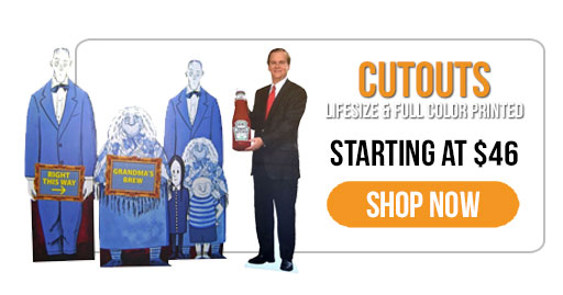 Trade Show Displays - Everyday Savings - Custom Lifesize Photo Cutouts Imprint