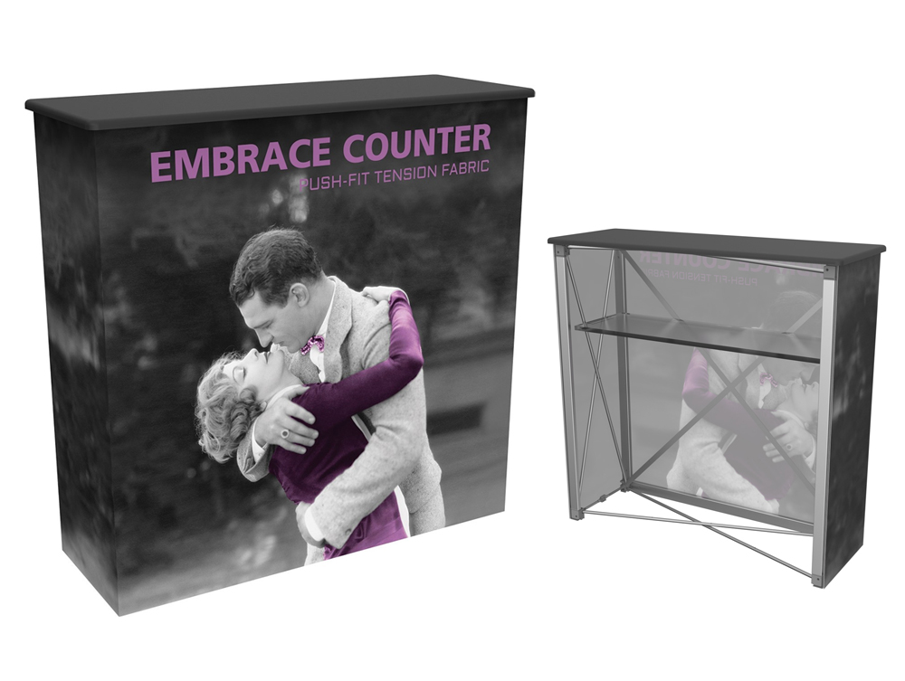 Embrace tension fabric counter