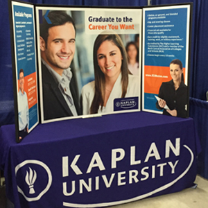 Kaplan University table top display