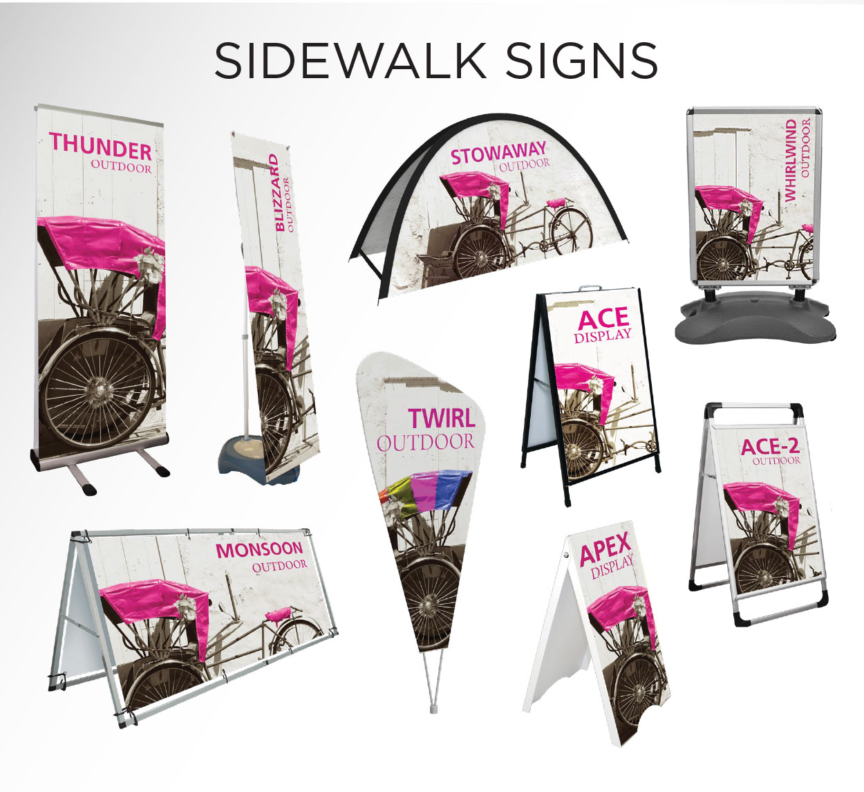 Sidewalk Signs - COVID-19 Signage