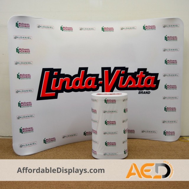 Linda Vista - 10ft Wave Tube Tension Fabric Display